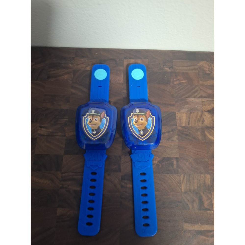 VTech Paw Patrol Chase Digital Learning Watch Blue Lot of 2 One Works One As-Is